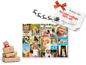 buy one get one half price on every photo collage