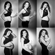 Pregnancy photo collage